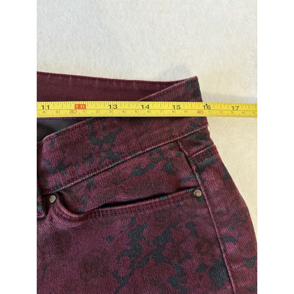 Ann Taylor Modern Fit Jeans Size 10 Purple‎ & Black Straight Stretch Denim (b1) - Picture 3 of 7